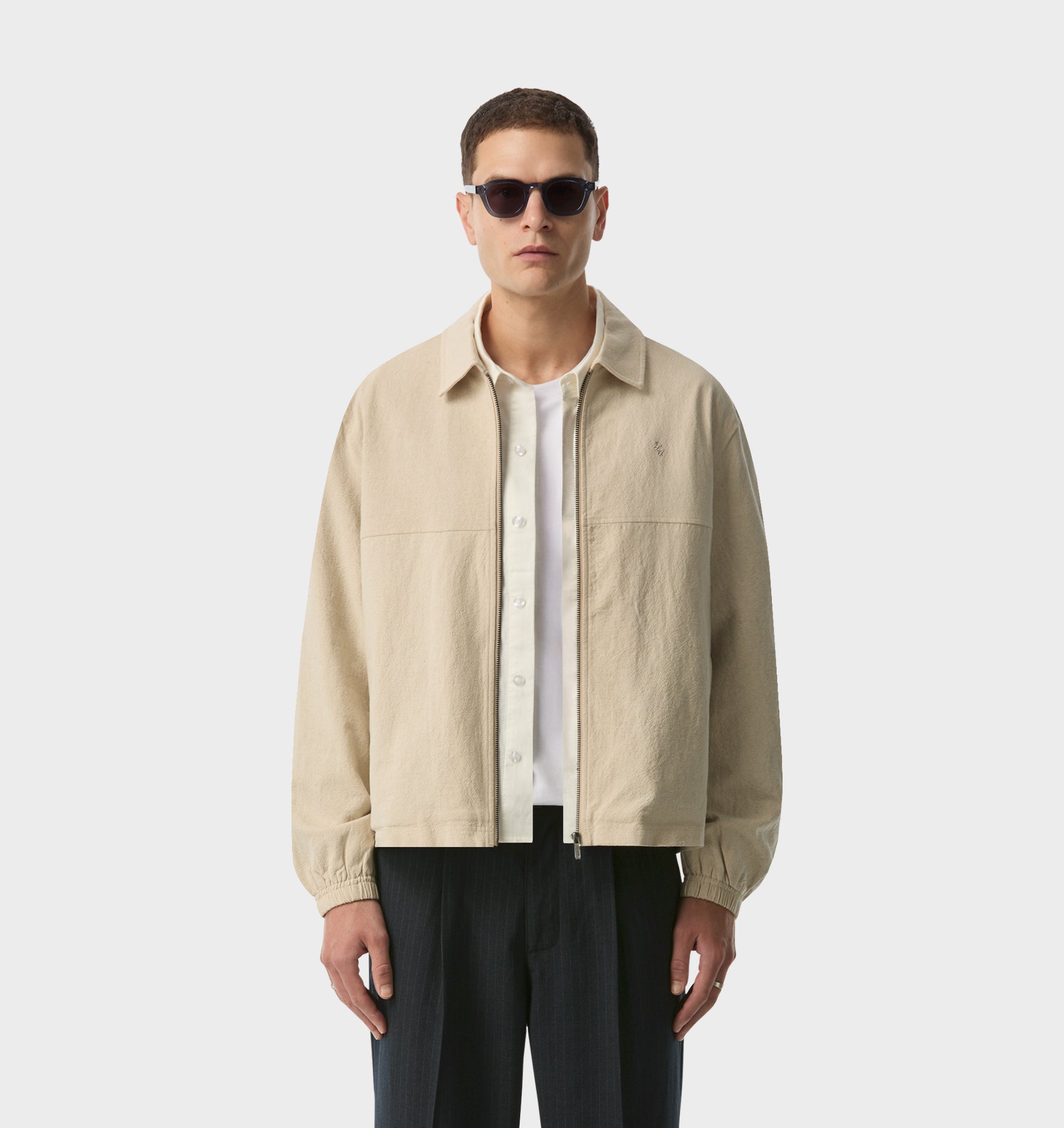 Linen Poker Jacket - Bone