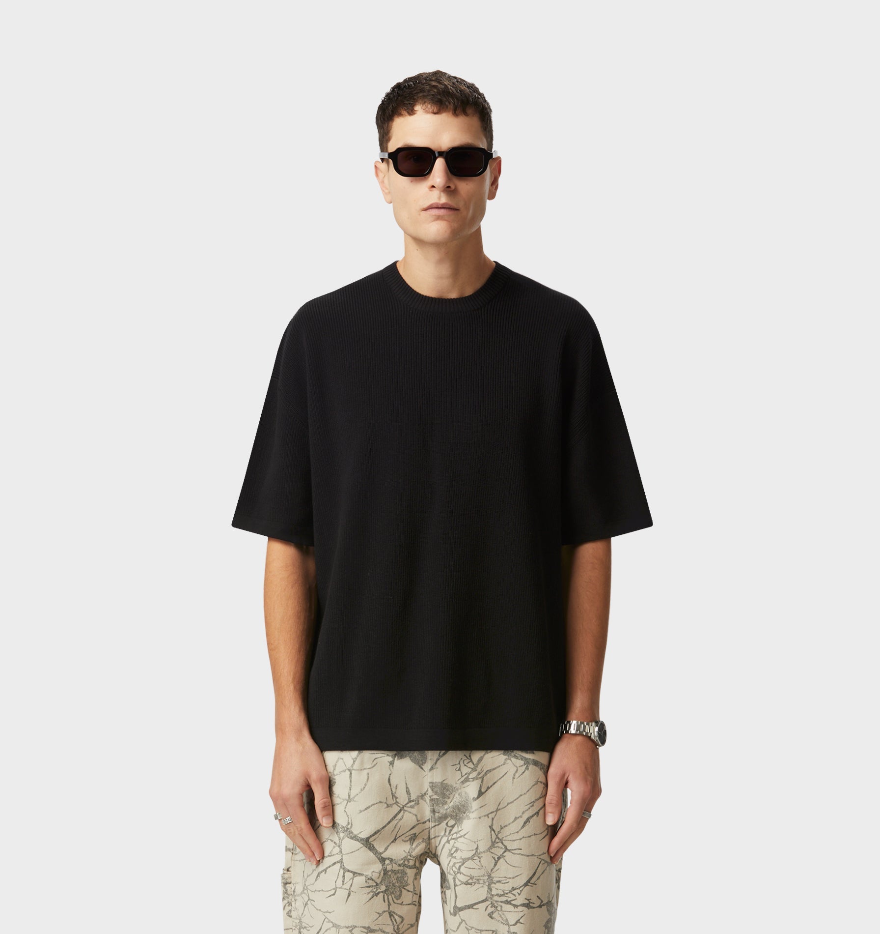 Knit Box Tee - Black