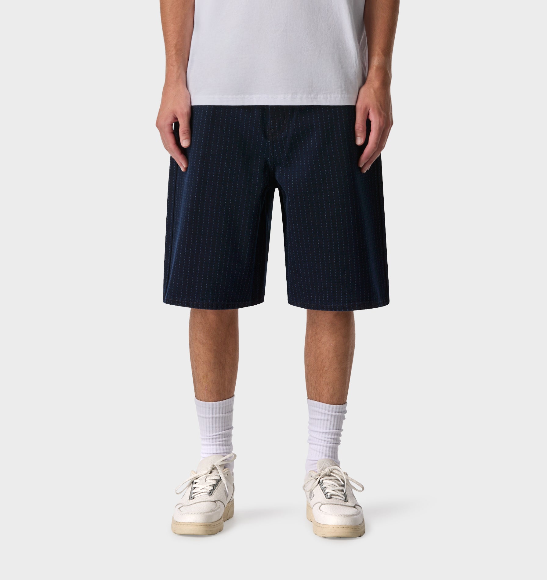 Wyatt Denim Short - Pinstripe | I Love Ugly US