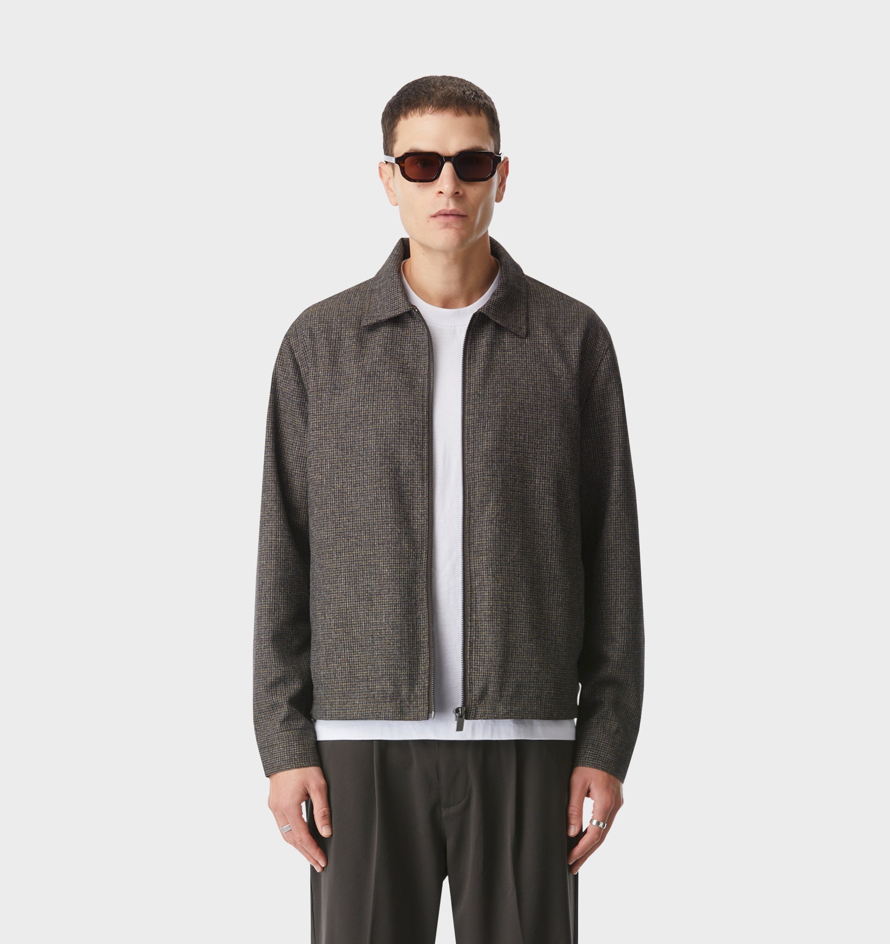 Wool Check Poker Jacket - Anchor Check