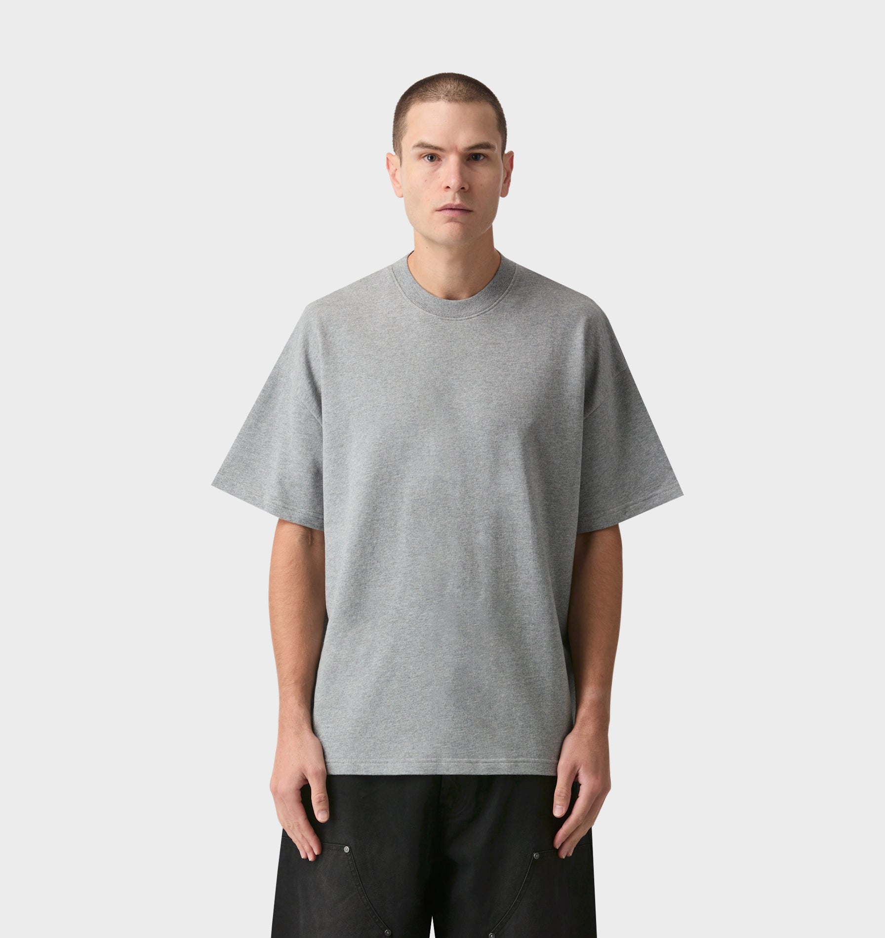 Heavy Box Tee 2.0 - Grey Marle | I Love Ugly US