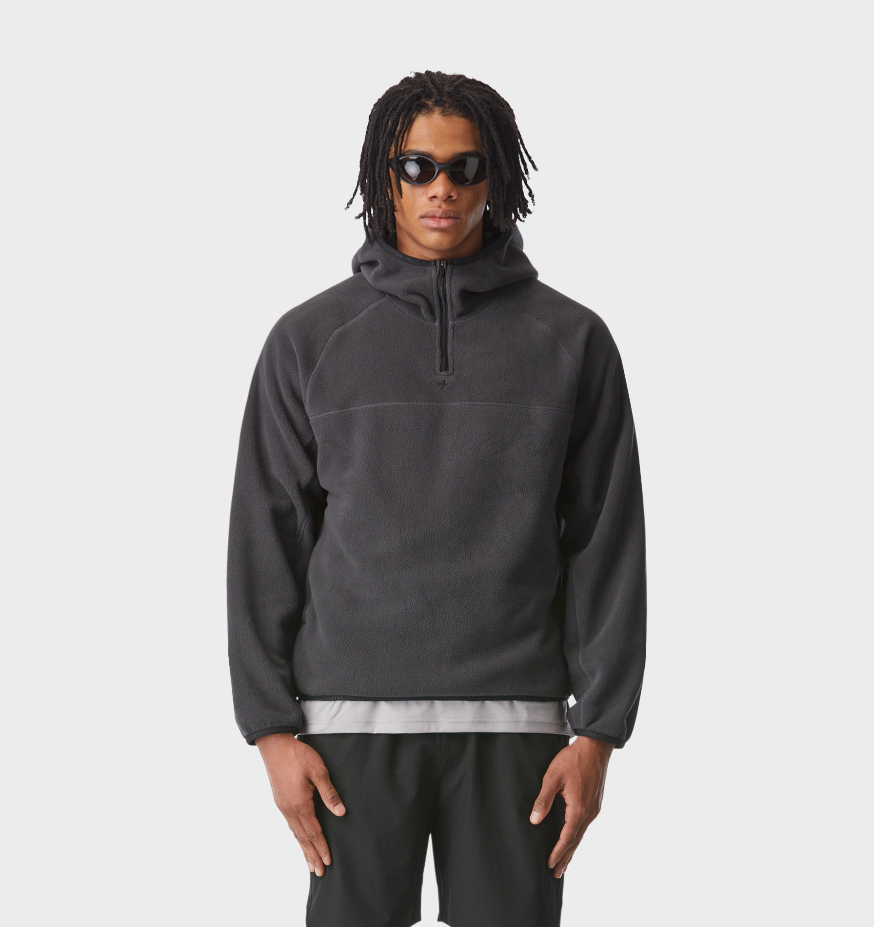 Active Hooded Fleece - Workout Hoodie in Charcoal | I Love Ugly US