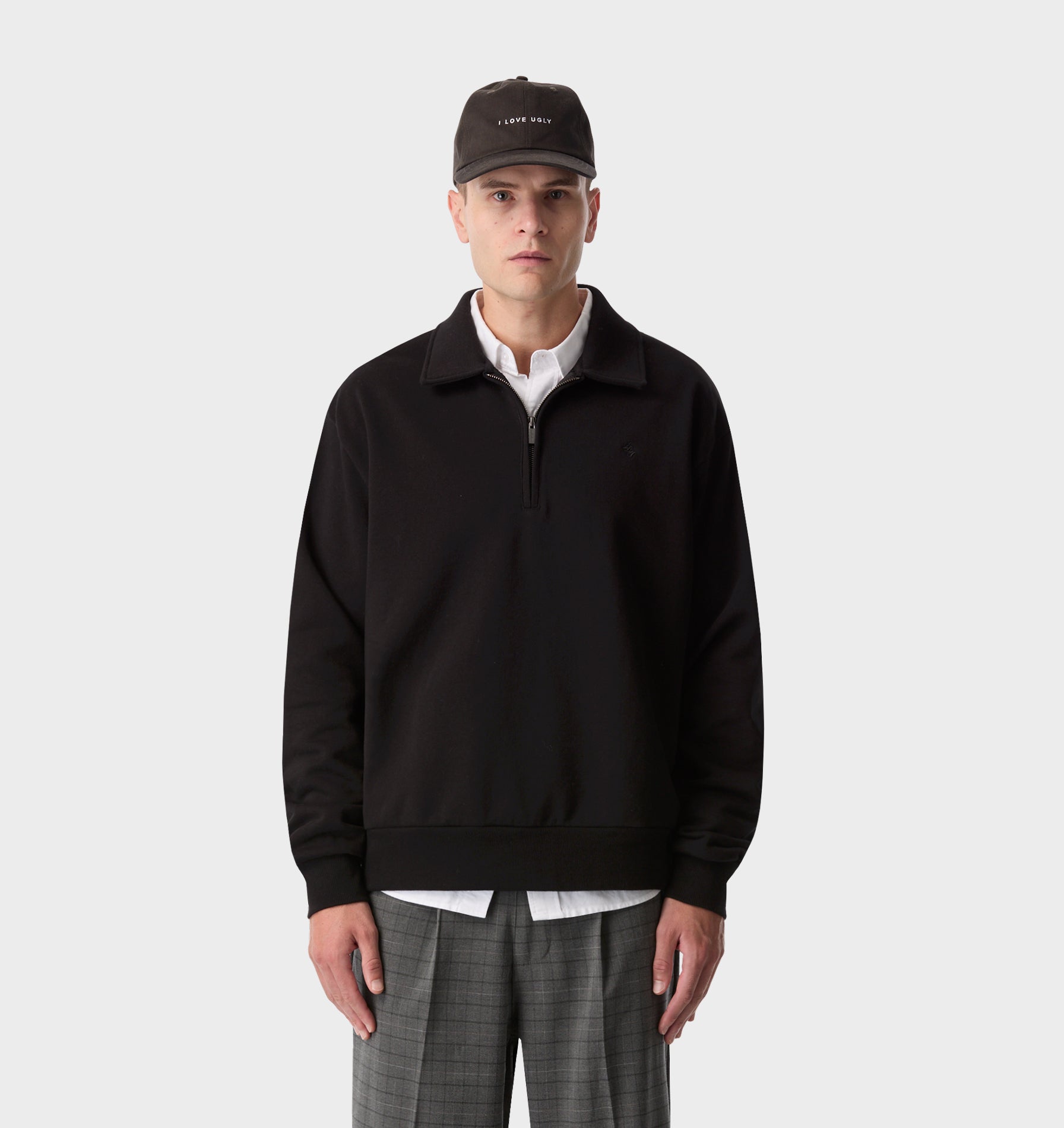 1/2 Zip Pullover - Black