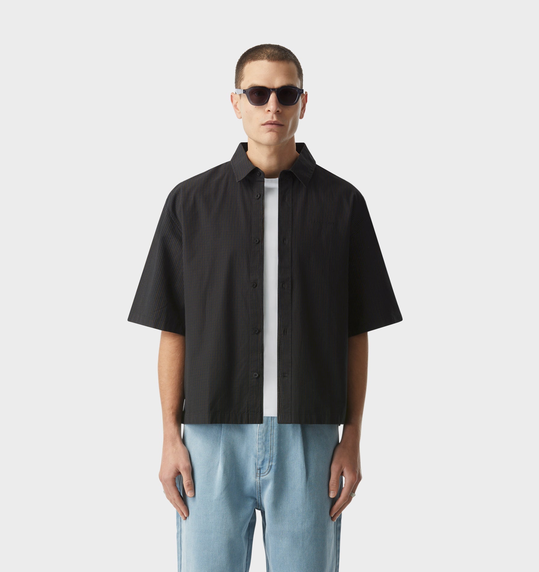 Kai SS Shirt - Navy Check