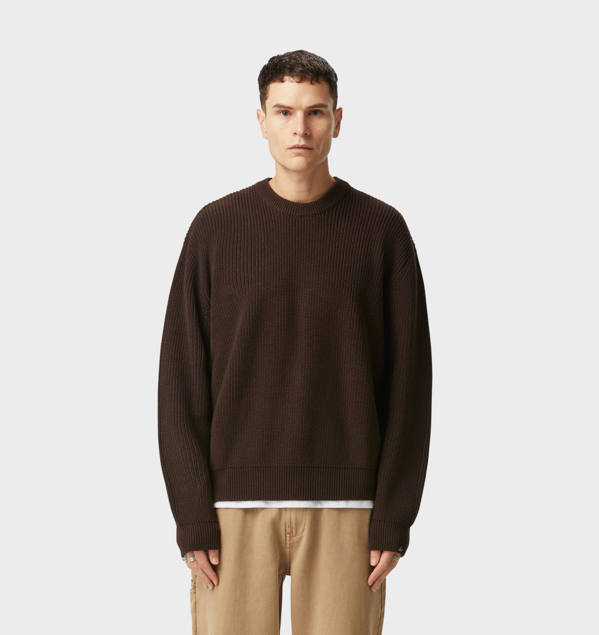 Cropped Knit Sweater - Espresso | I Love Ugly US