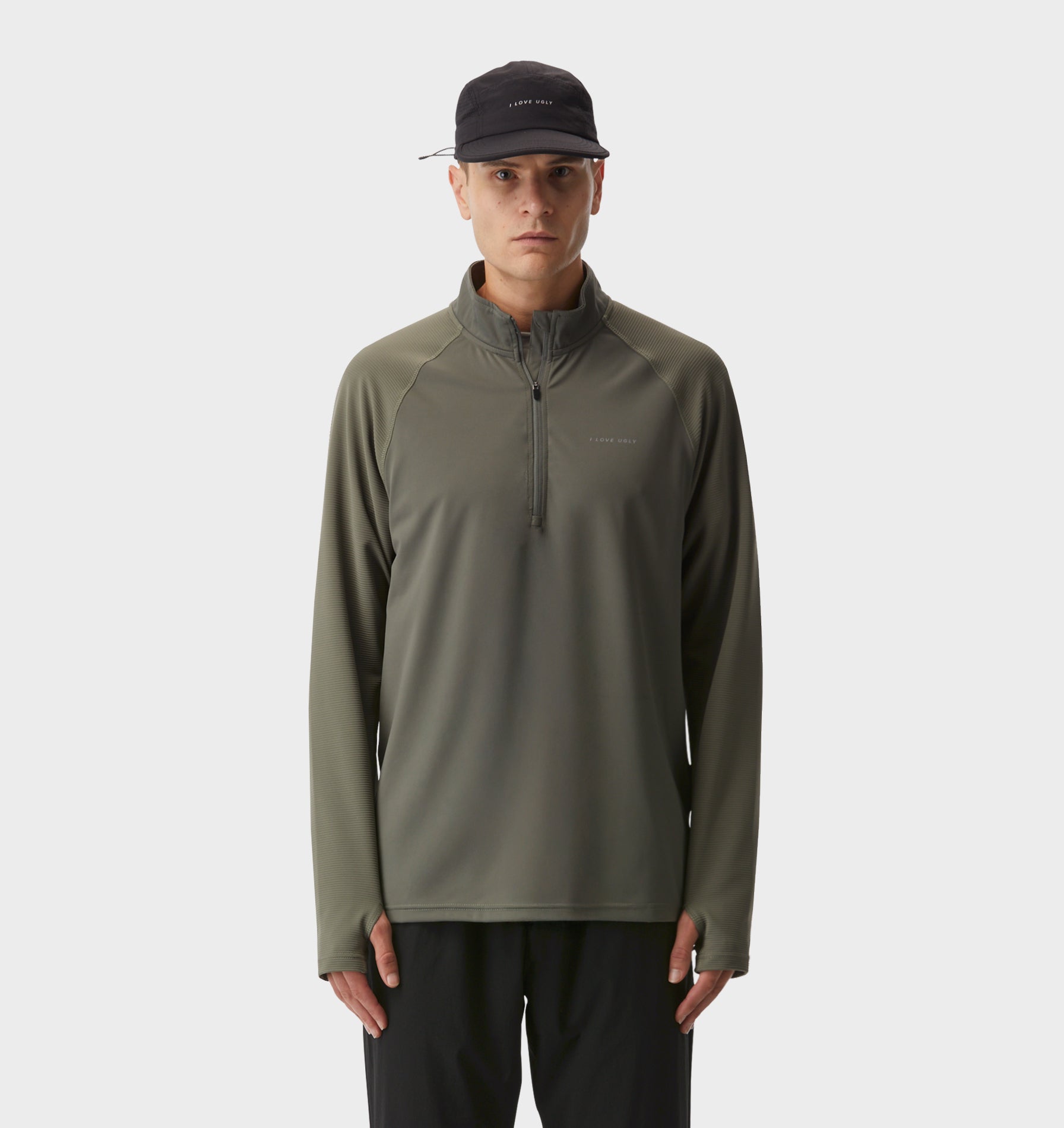 Active Quarter Zip - Olive