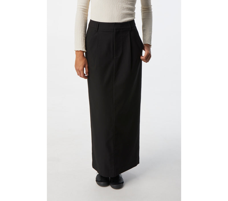 Carr Long Tailored Skirt - Black