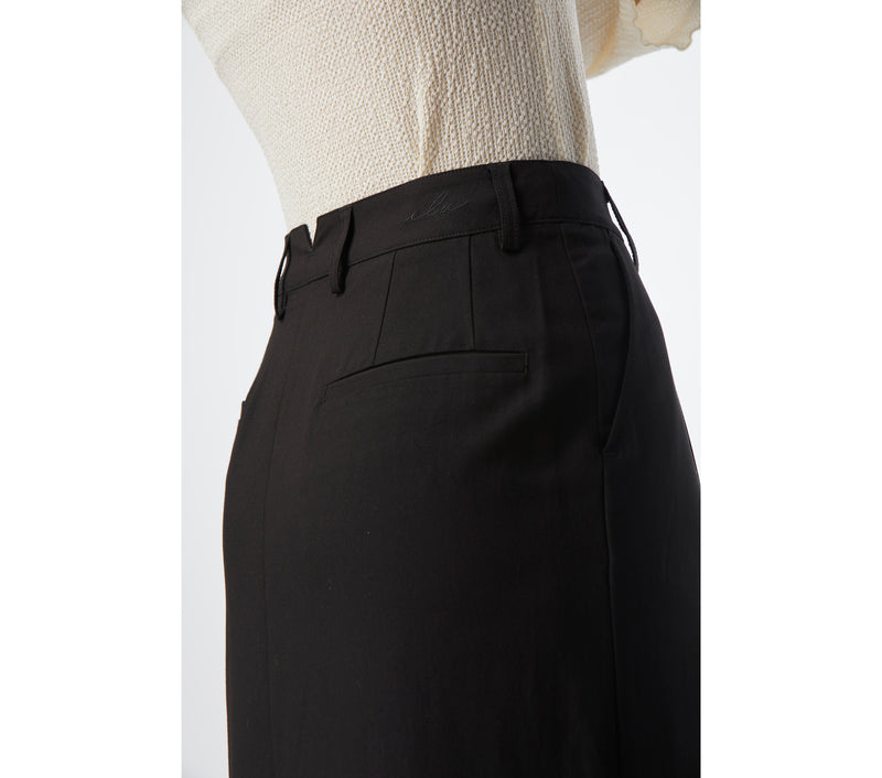 Carr Long Tailored Skirt - Black