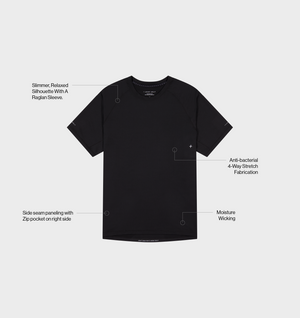 Active Raglan Tee - Black