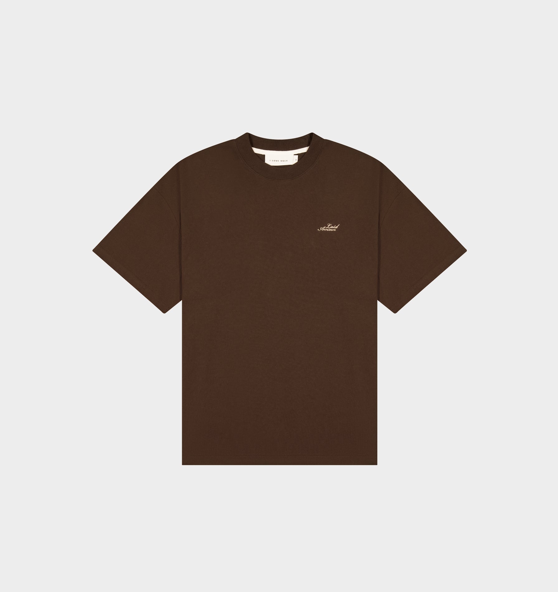 Chainstitch Box Tee 2.0 - Espresso/Taupe