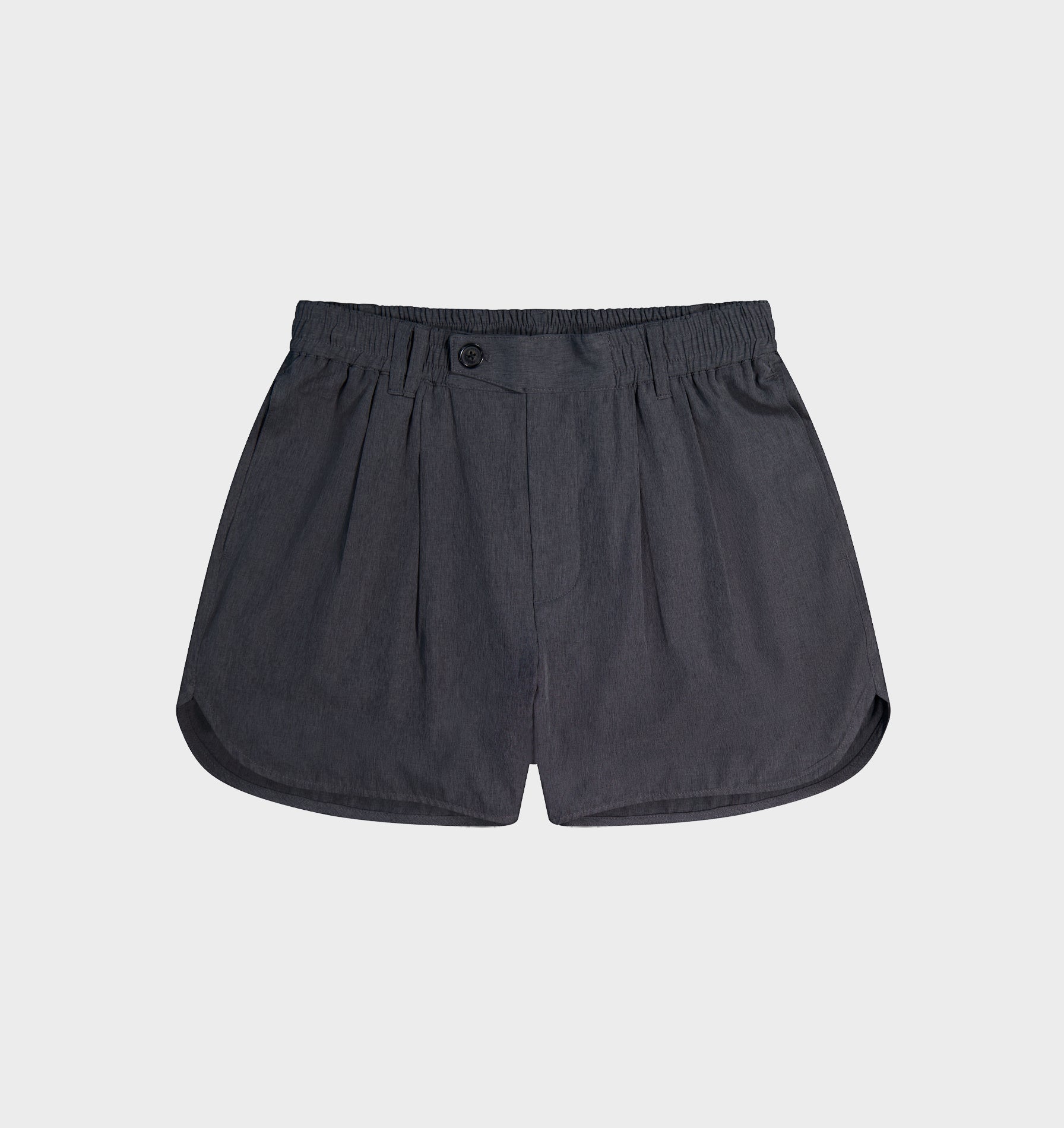 Active Pleat Front Short - Charcoal Marle