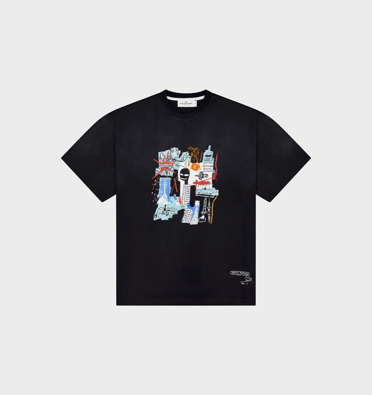 Basquiat Carbon Box Tee 2.0 - Faded Black