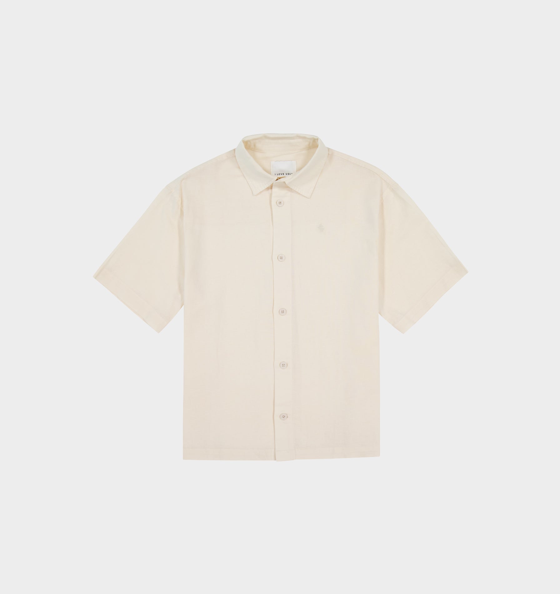 Linen Dawson Boxy SS Shirt - Bone