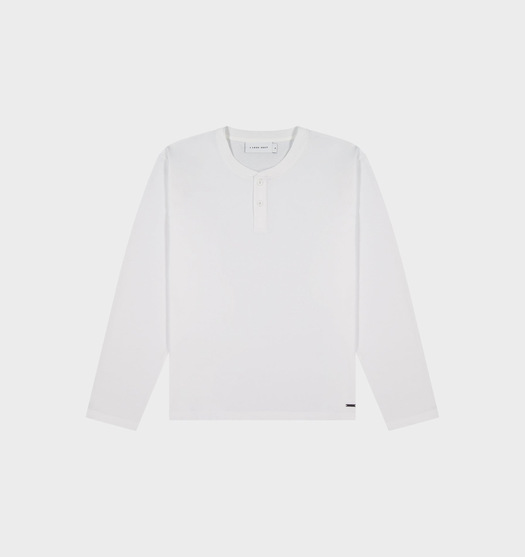 Henley L/S Tee - White