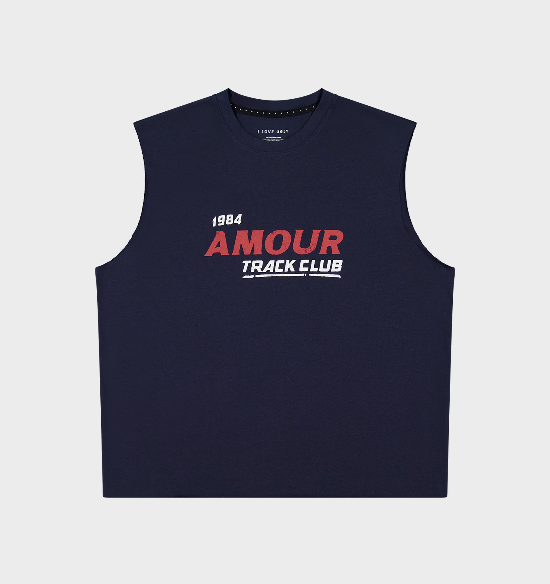 Track Club Crop Tank - Washed Navy