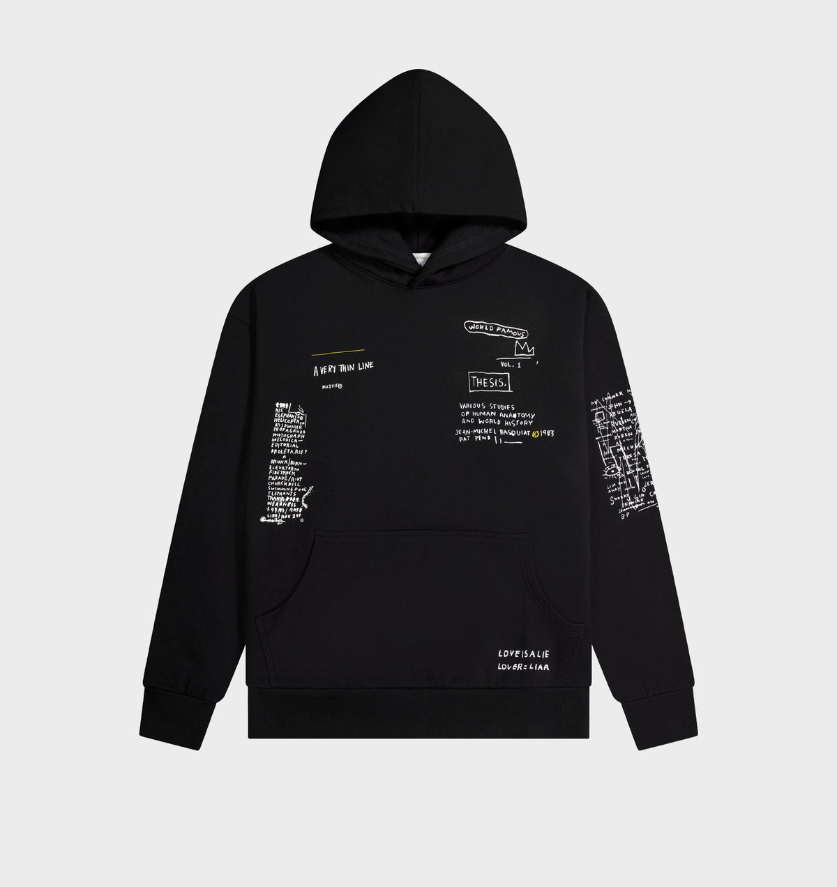 Basquiat Scribble Box Hood 2.0 - Black
