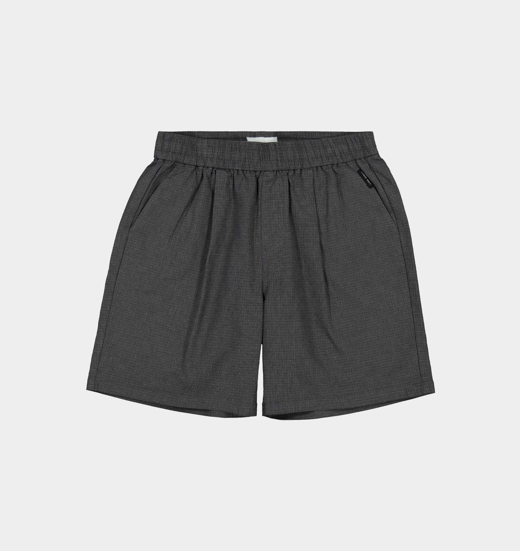 Michael Pleat Short - Grey Mini Check