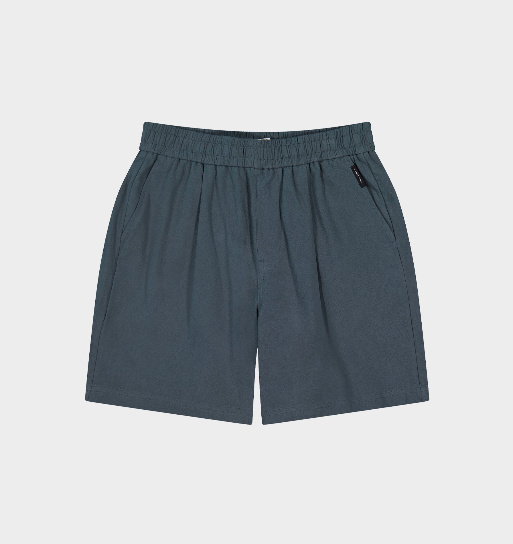 Linen Michael Pleat Short - Bottle Green