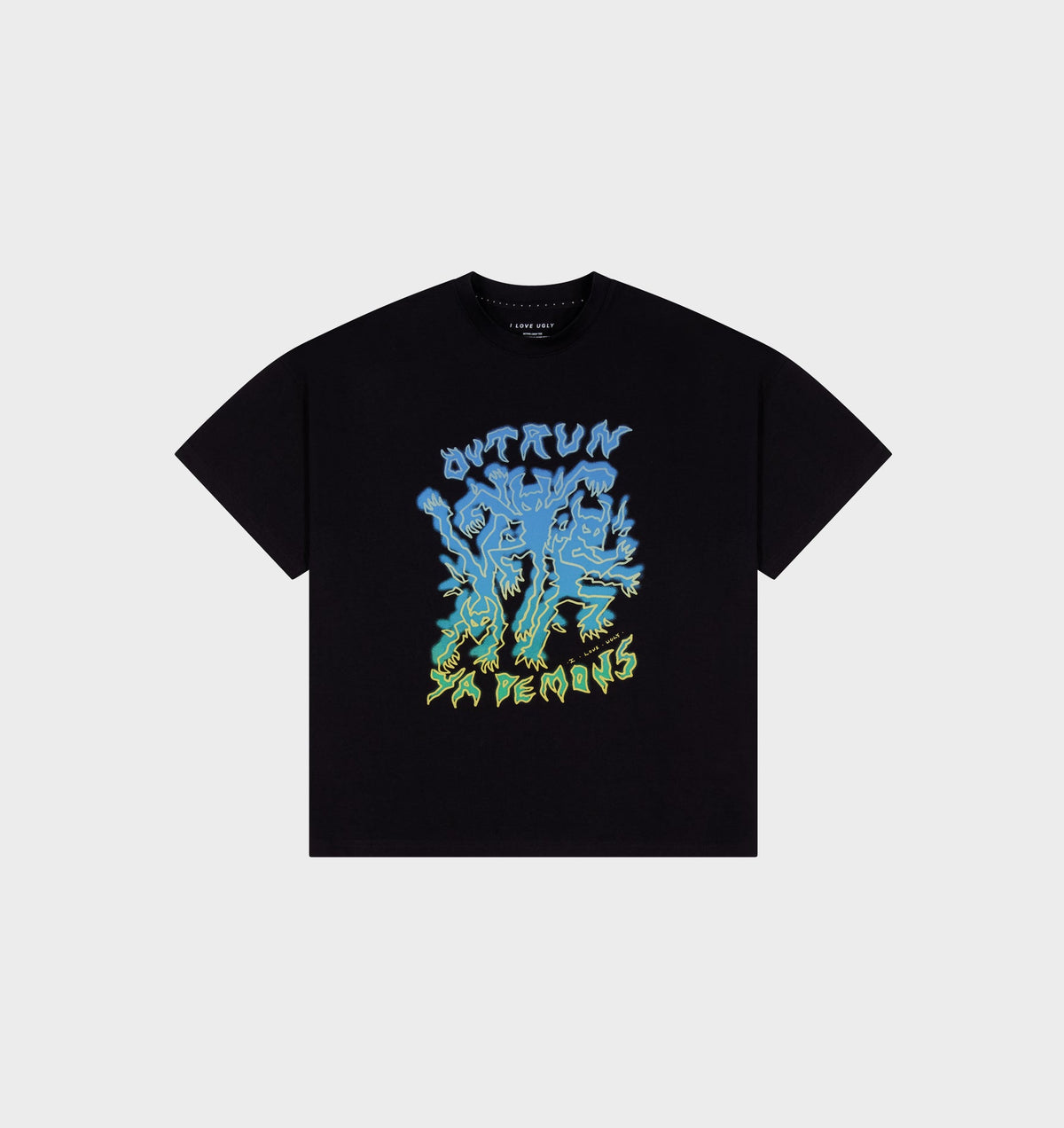 Demon Active Crop Tee - Black