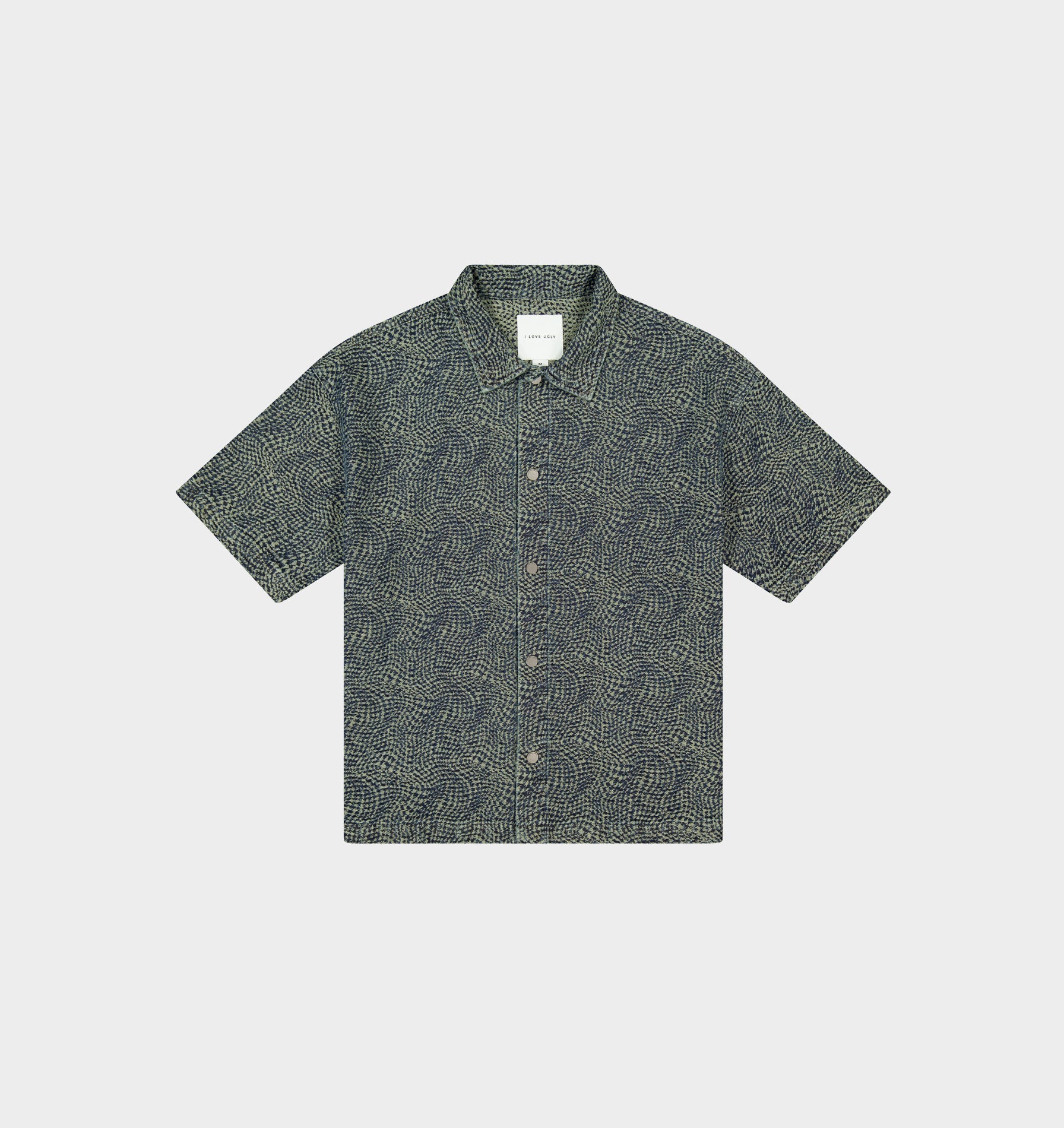 Textured Kai Denim SS Shirt - Aged Indigo