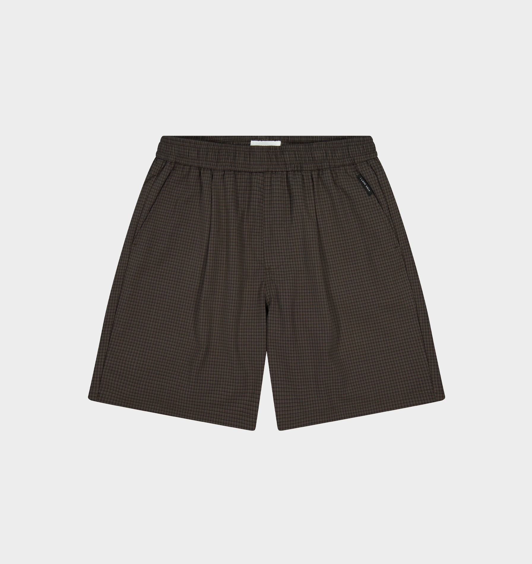 Michael Pleat Short - Brown Check