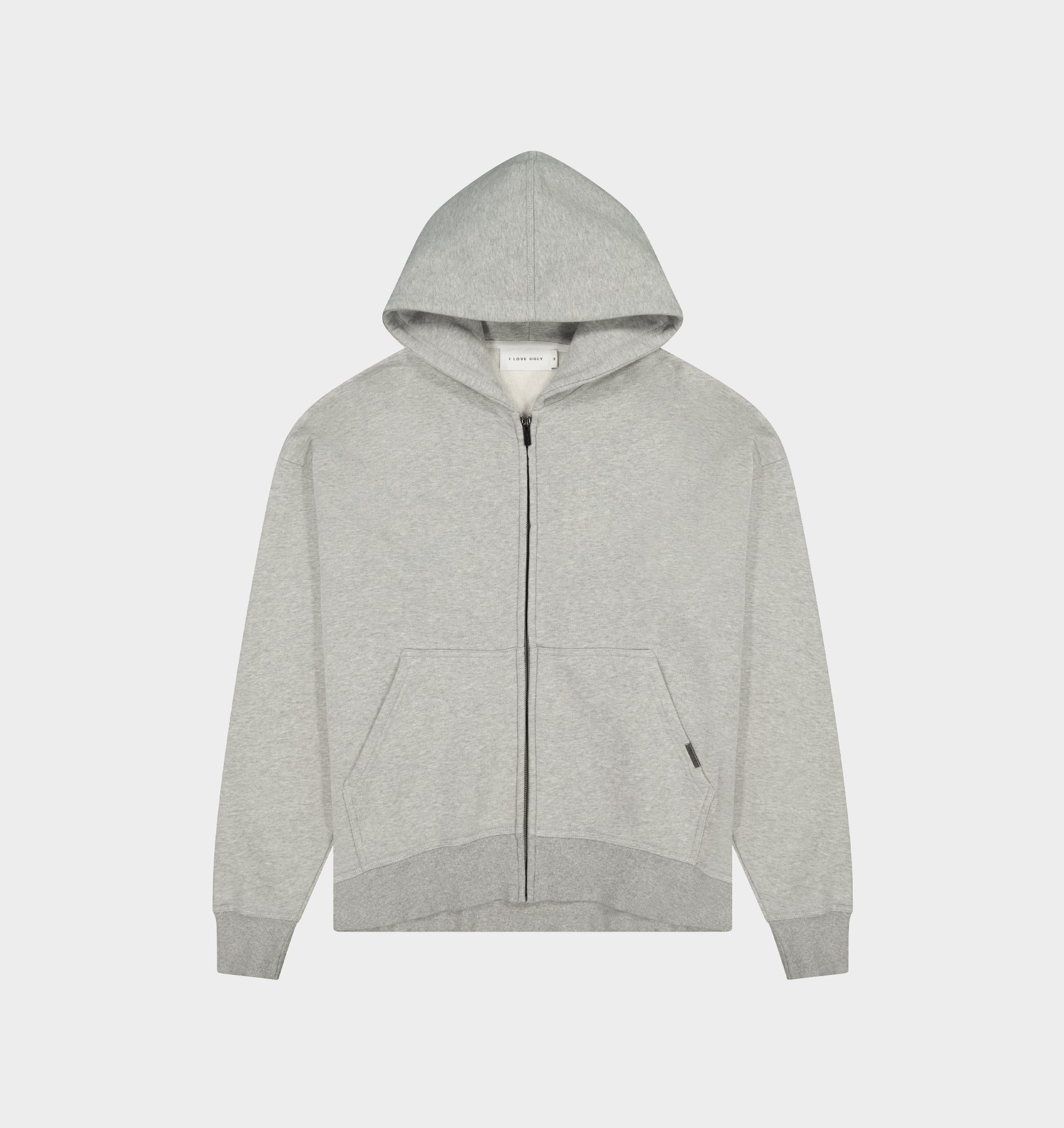 Applique Zip Up Box Hood - Vintage Grey