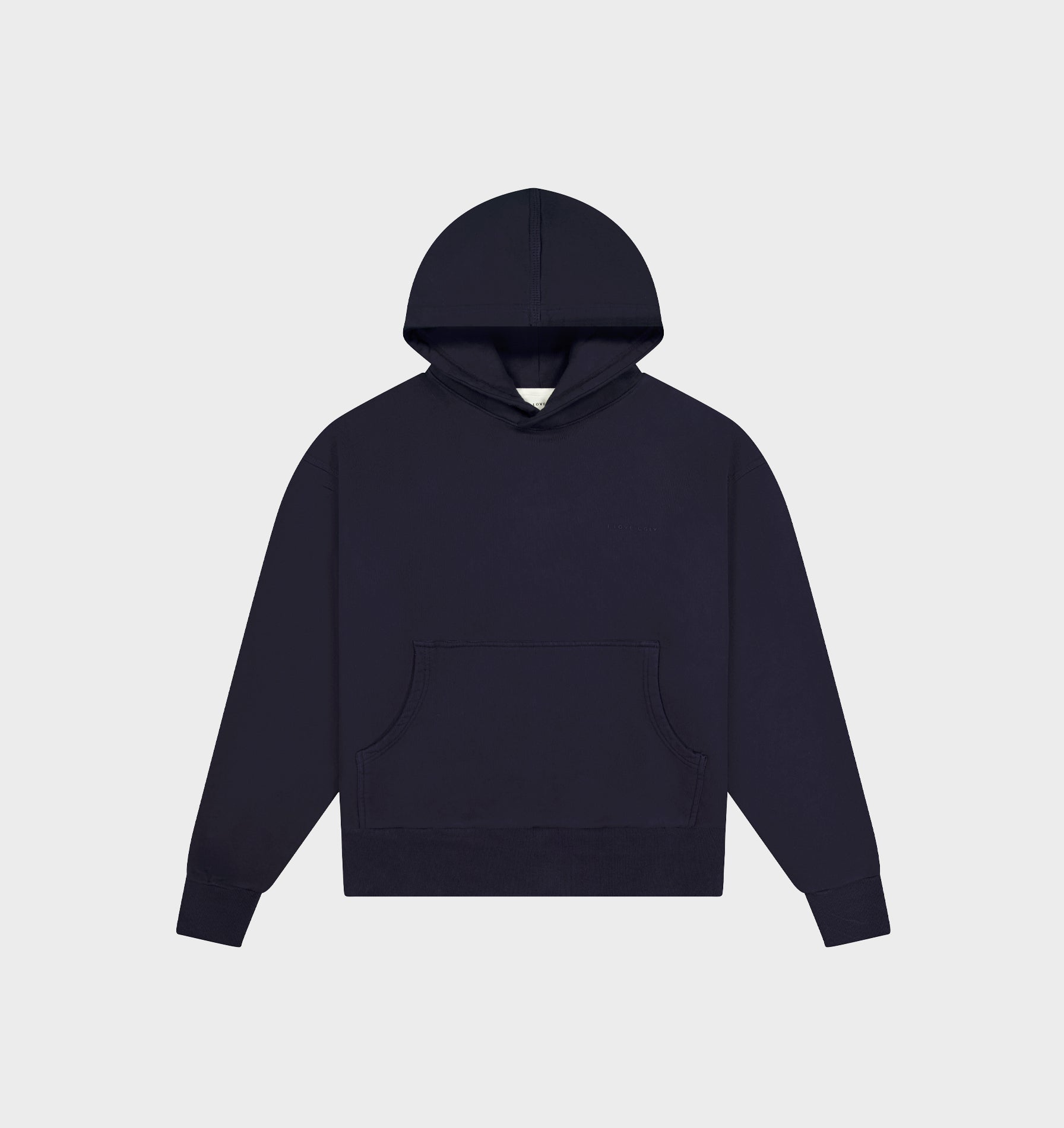 Crop Box Hood - Washed Navy