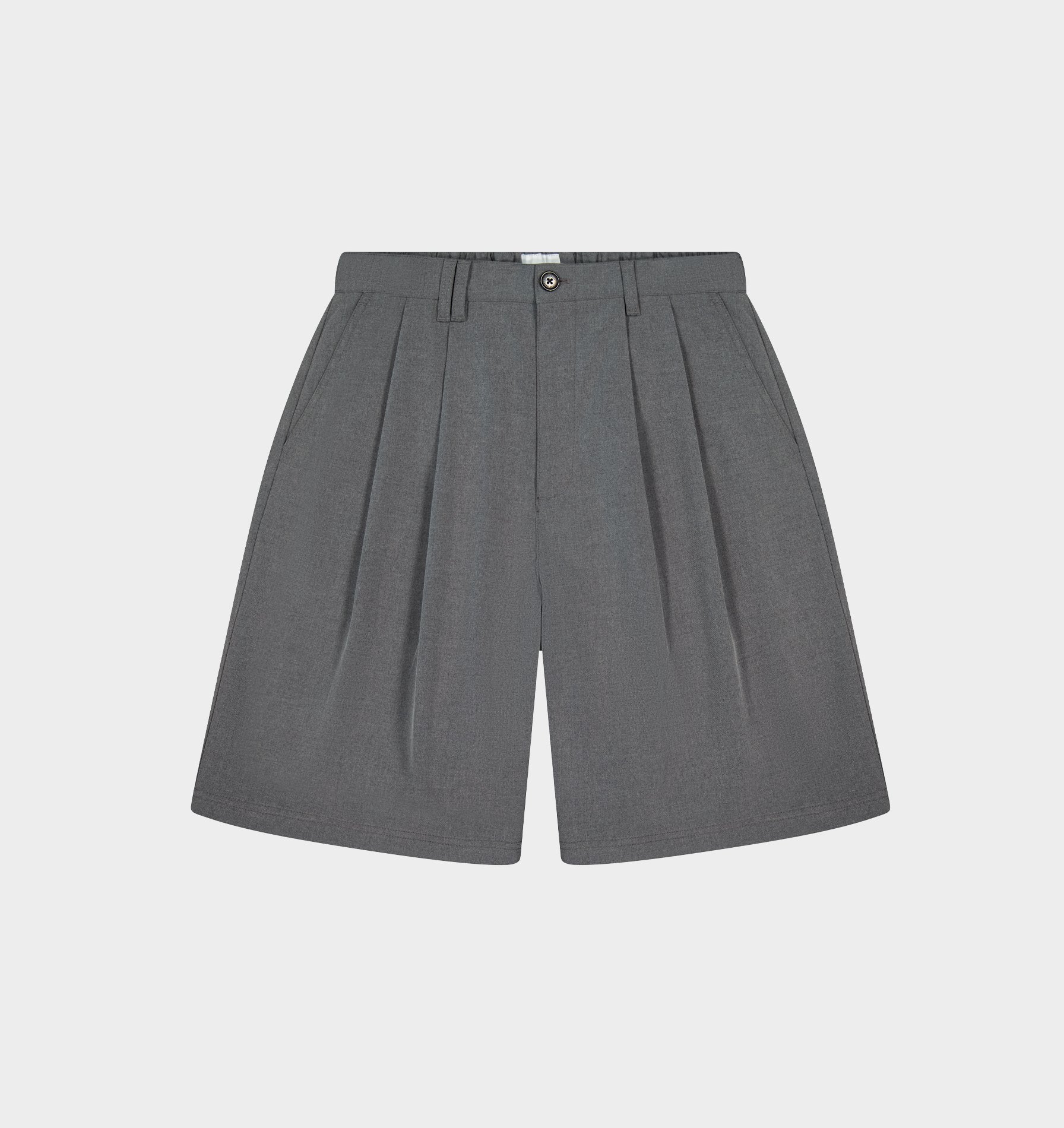 Alby Pleated Short - Grey Marle