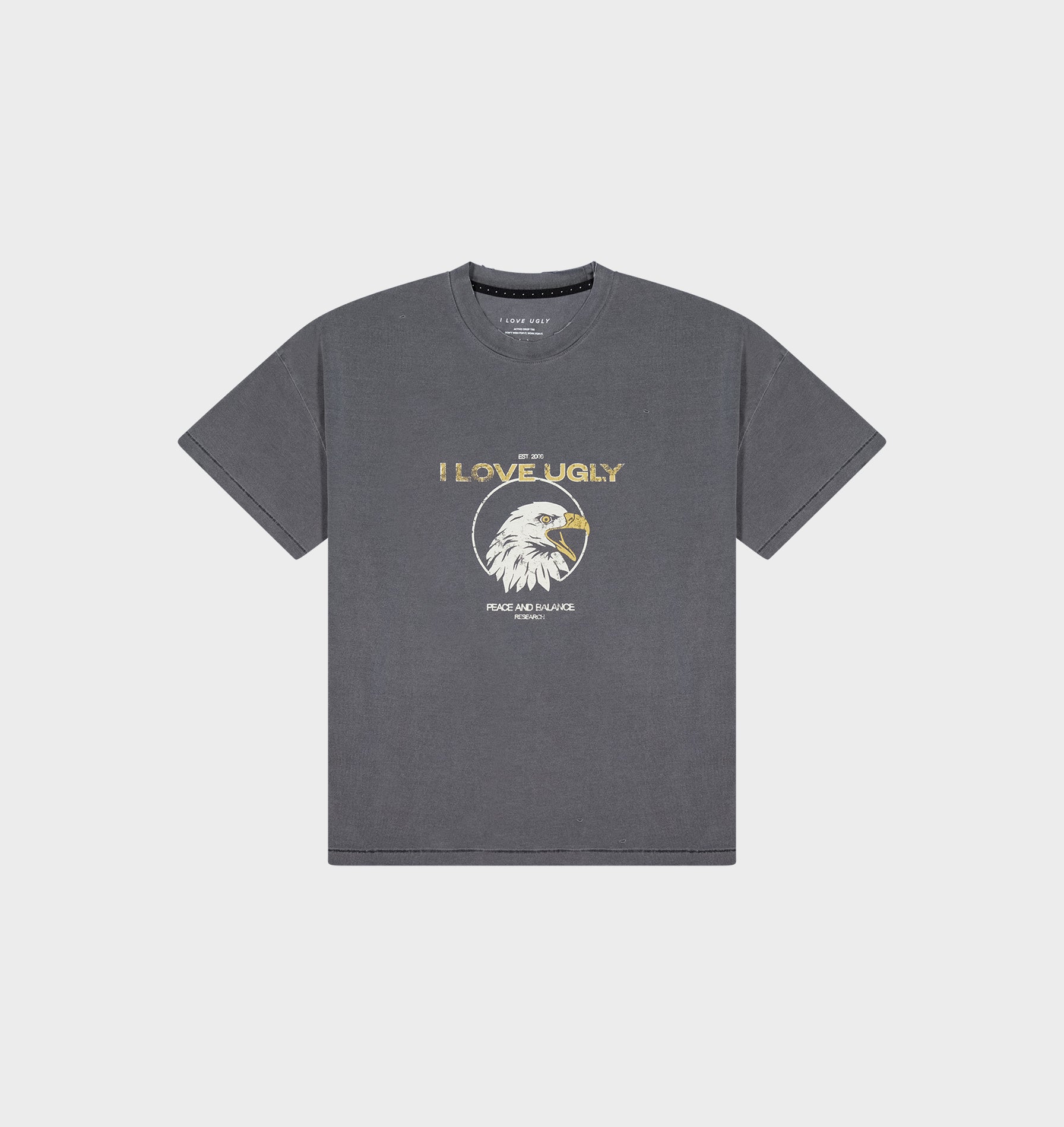 Eagle Active Crop Tee - Washed Black