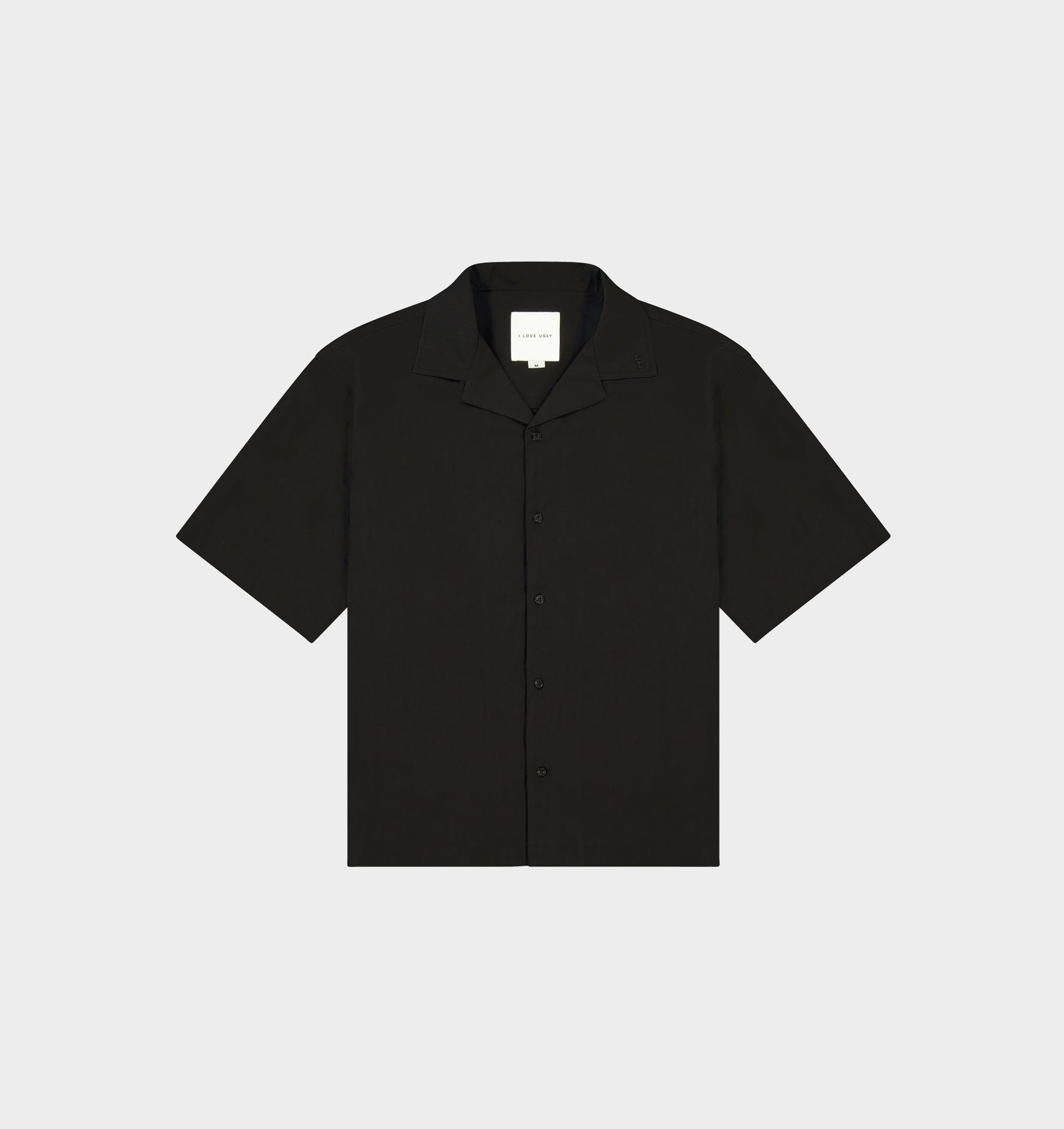 Box Cuban Collar Shirt - Vintage Black
