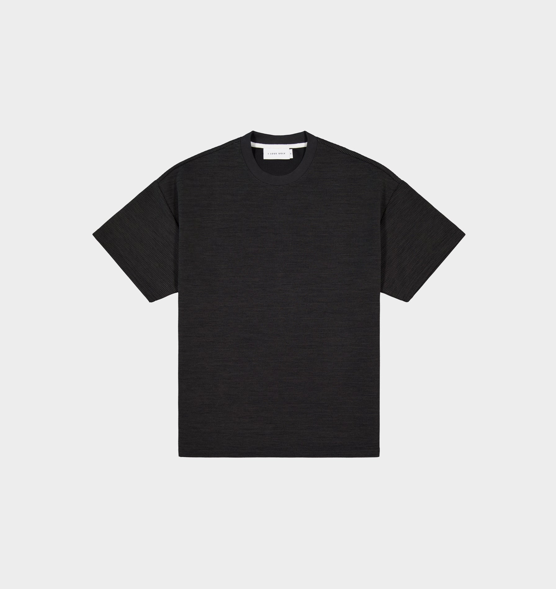 Ribbed Box Tee - Charcoal Marle