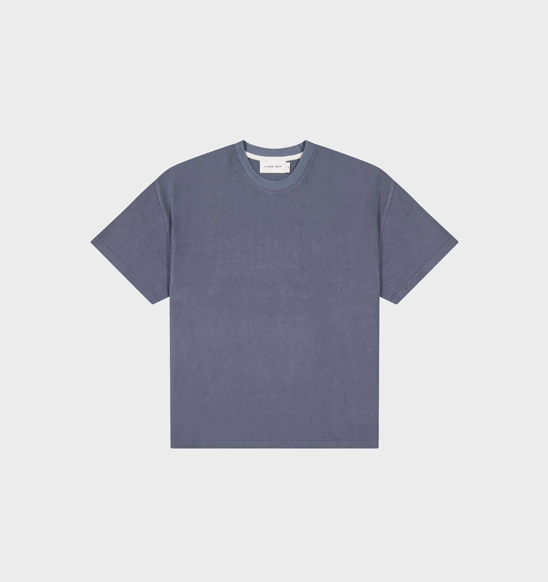 Herringbone Lewi Tee - Fog Blue