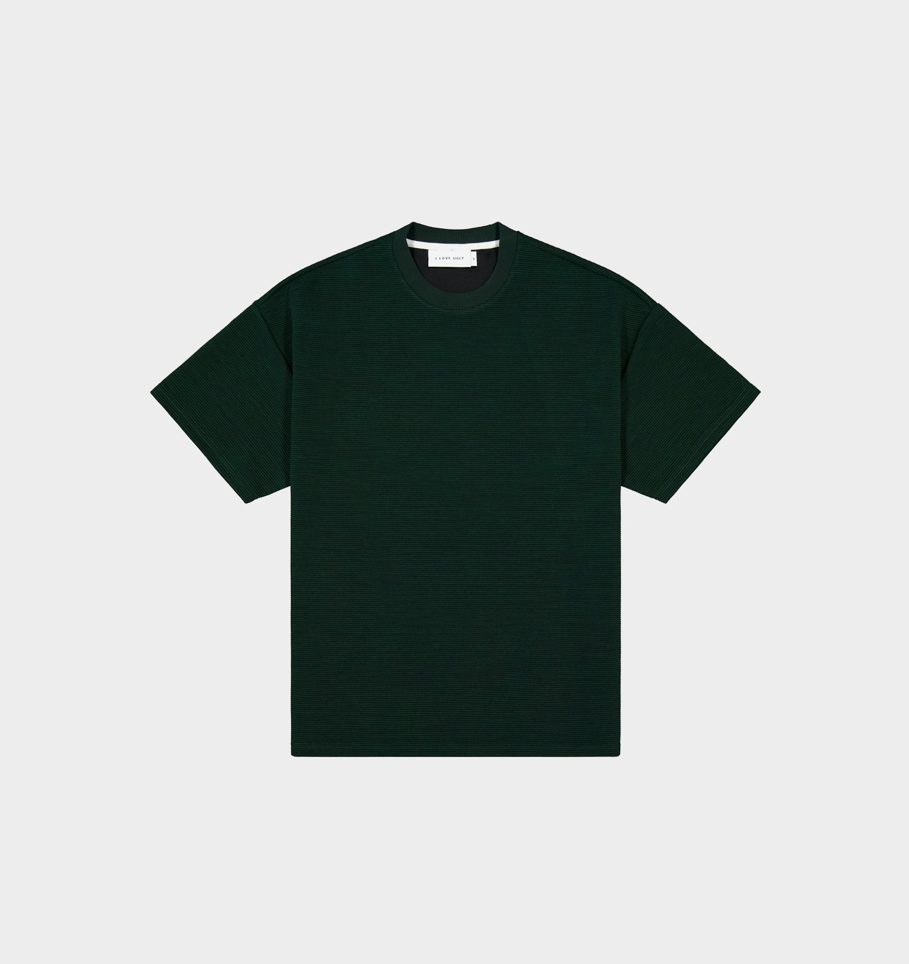 Ribbed Box Tee - Forest