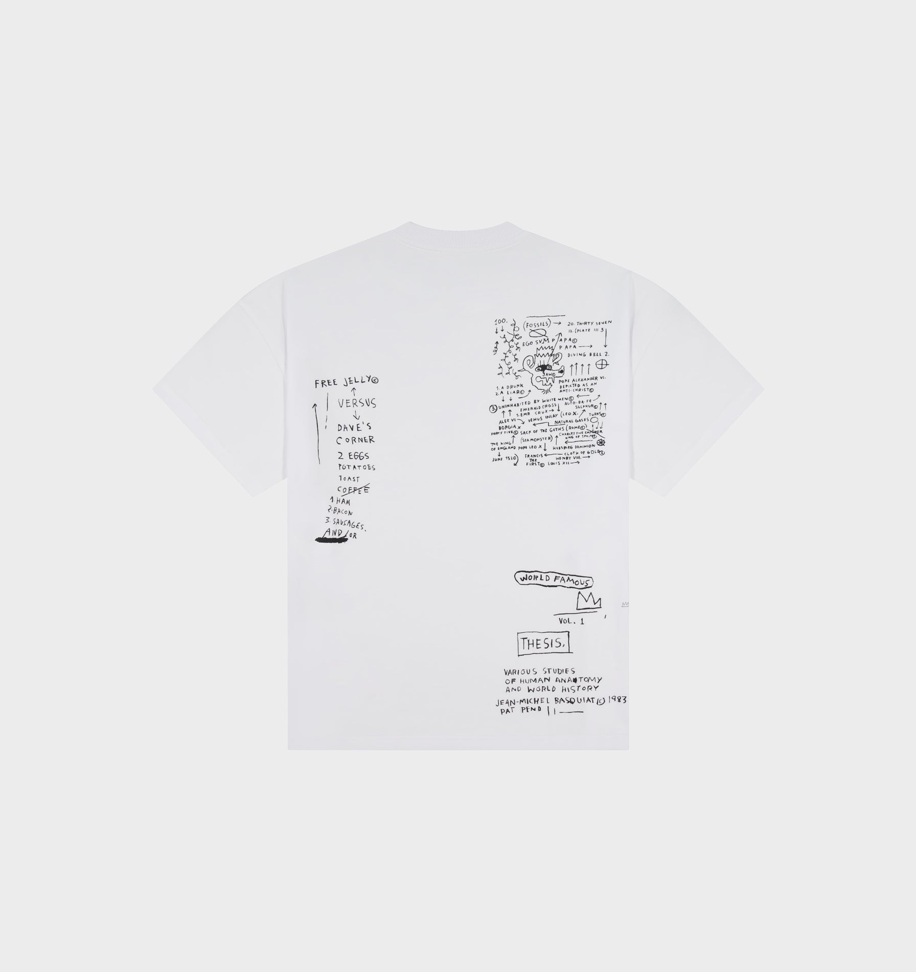 Basquiat Scribble Box Tee 2.0 - White