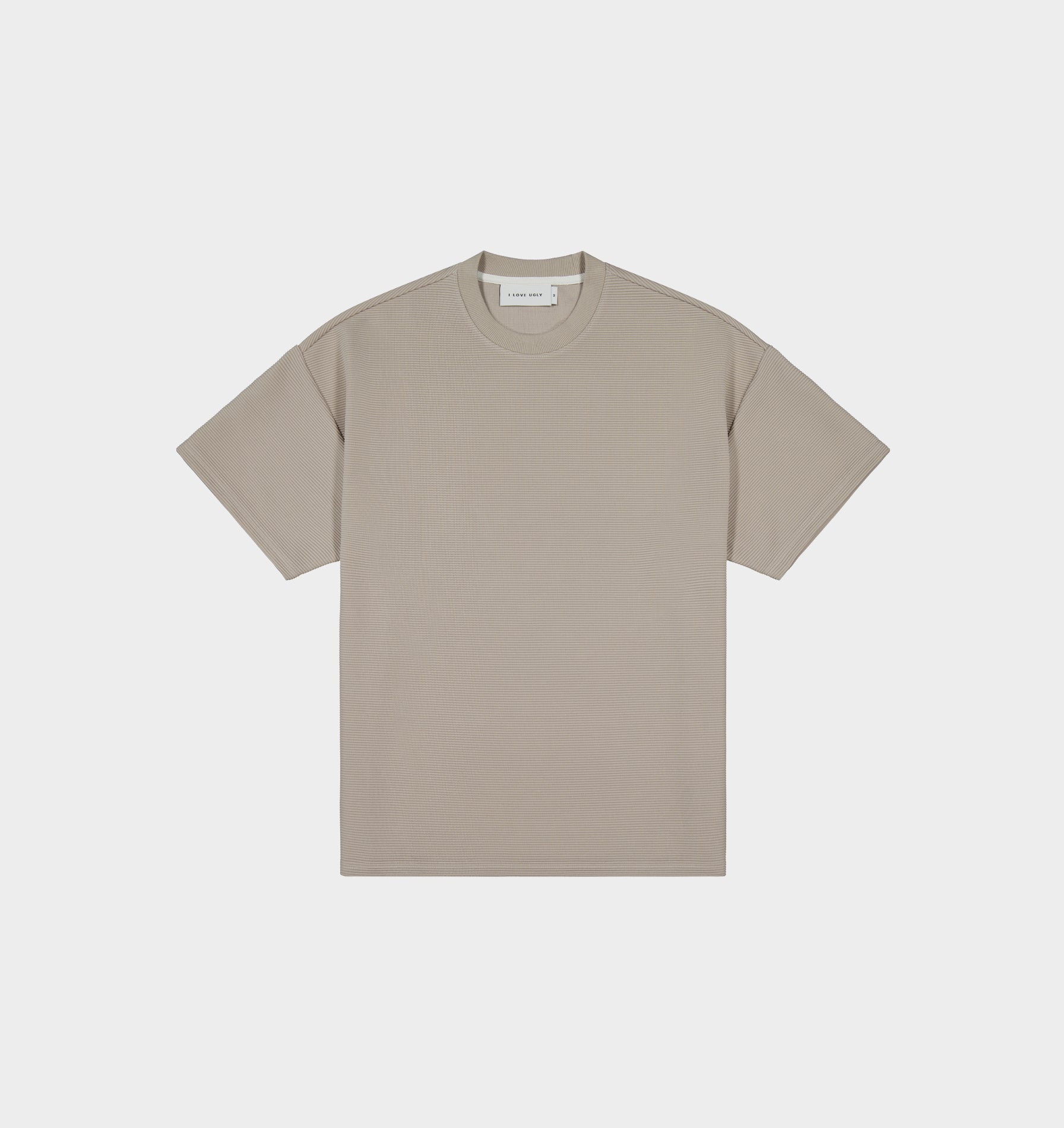Ribbed Box Tee - Taupe