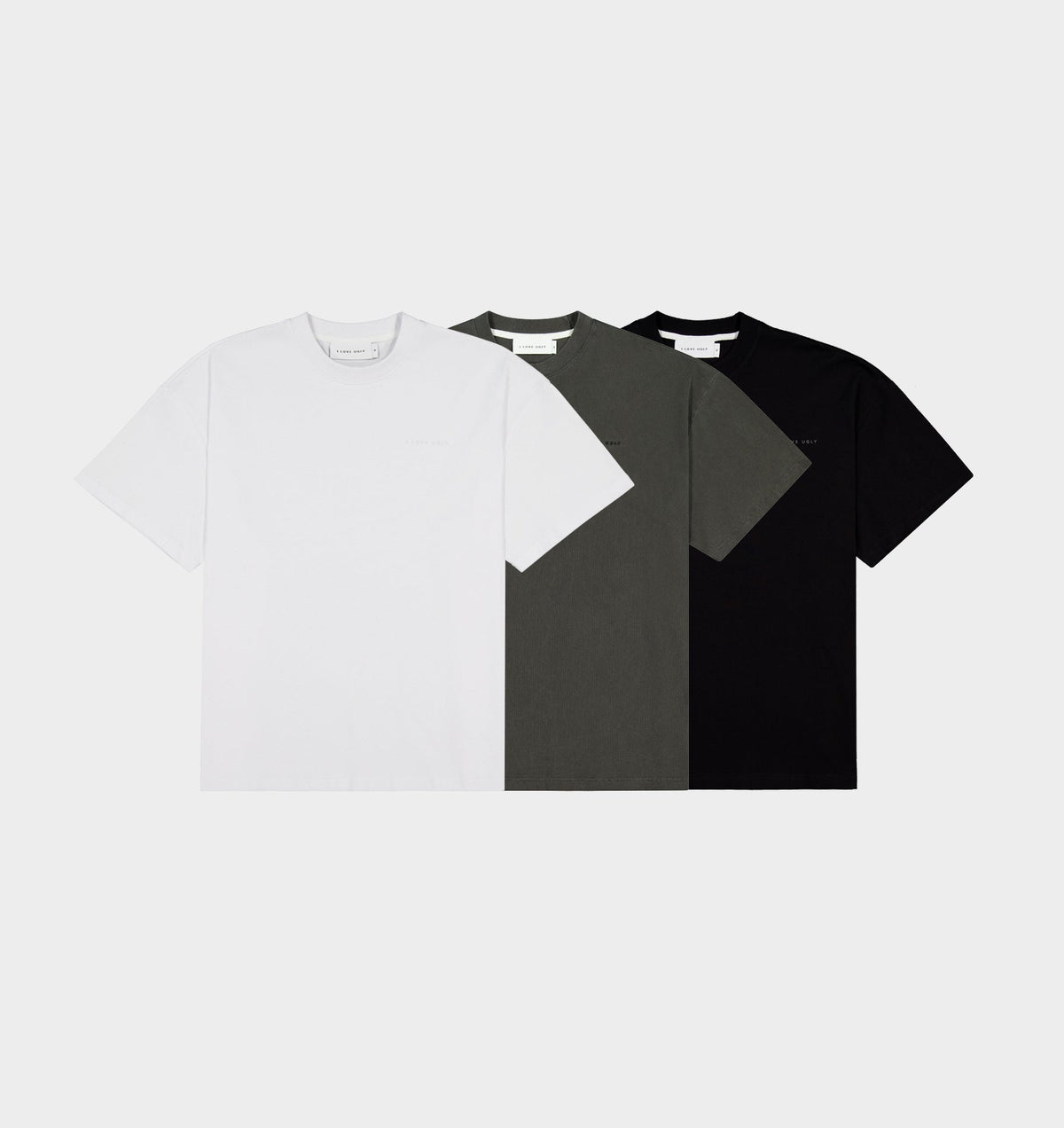 3 Box Tee 2.0 Pack - Black, Washed Black, White
