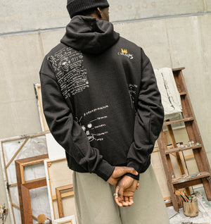 Basquiat Scribble Box Hood 2.0 - Black