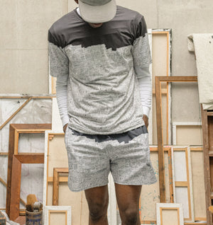 Basquiat Pegasus Active 5 Inch Core Short - Off White / Charcoal