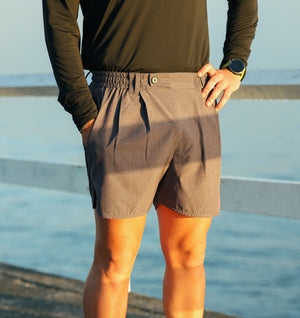 Active Pleat Front Short - Check