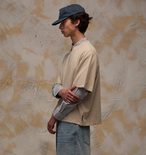 Crop Box Tee - Sandstone
