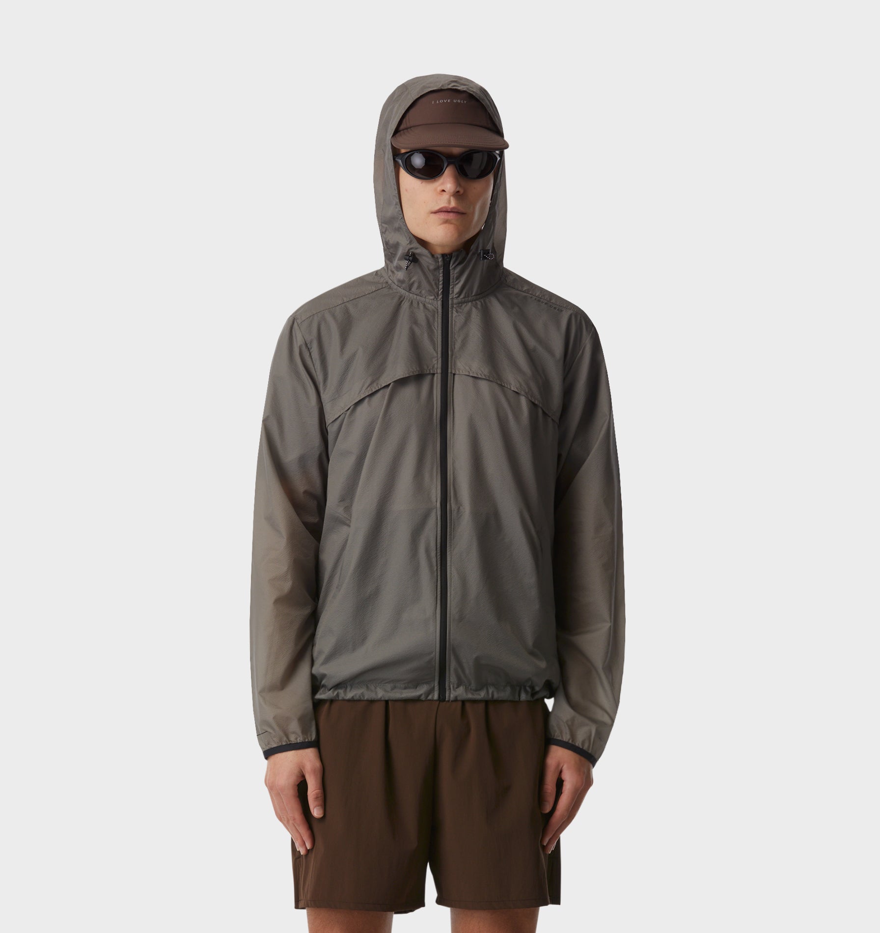 Active Windbreaker - Workout Jacket in Silver | I Love Ugly US