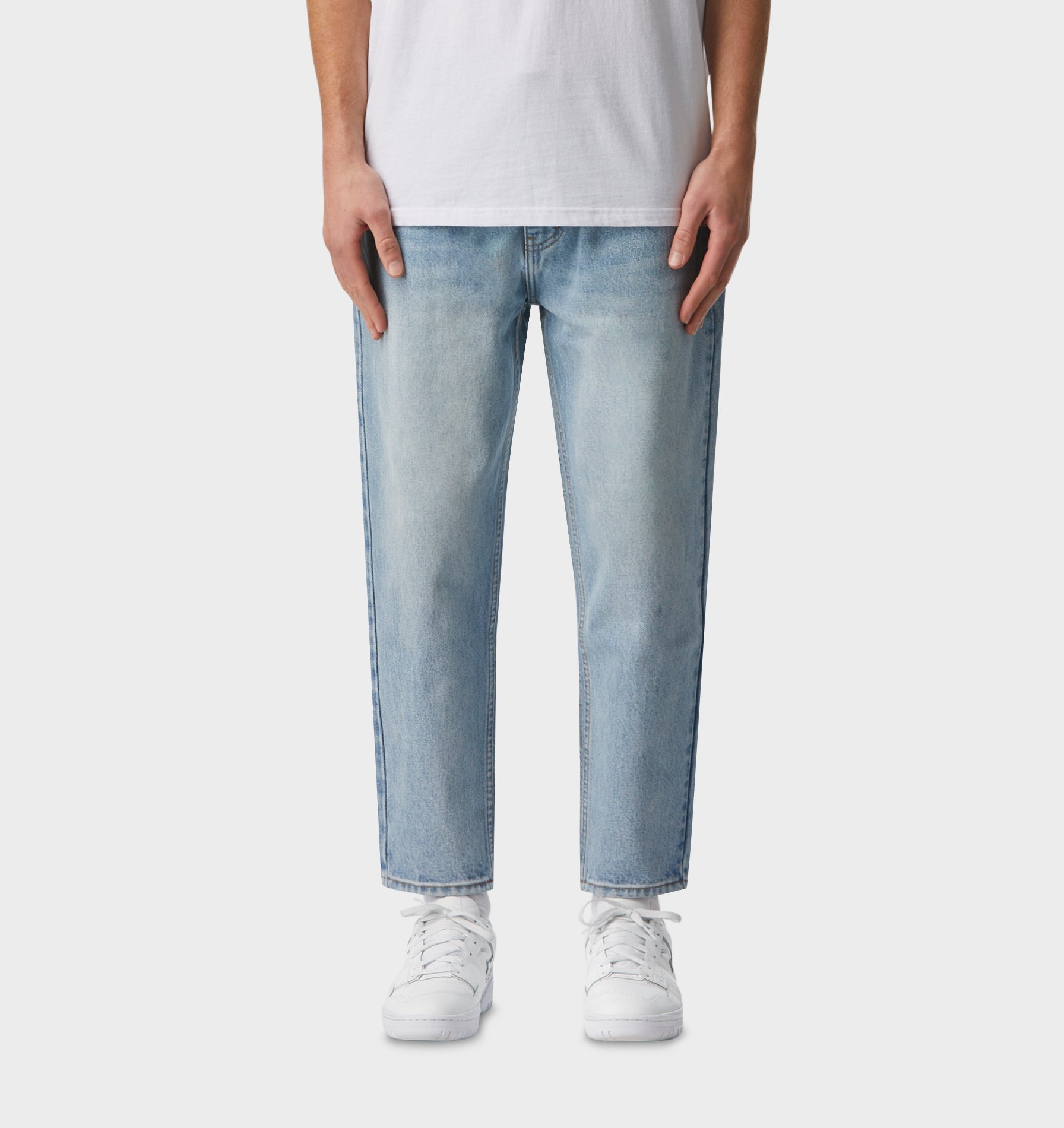 Cropped 90s Denim - Faded Blue