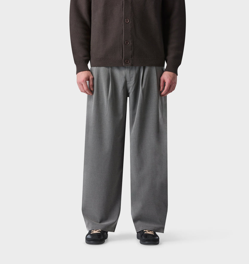 Albert Pleated Pant - Grey Marle | I Love Ugly US