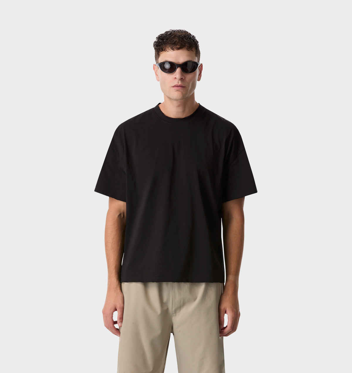 Cotton Active Crop Tee - Black