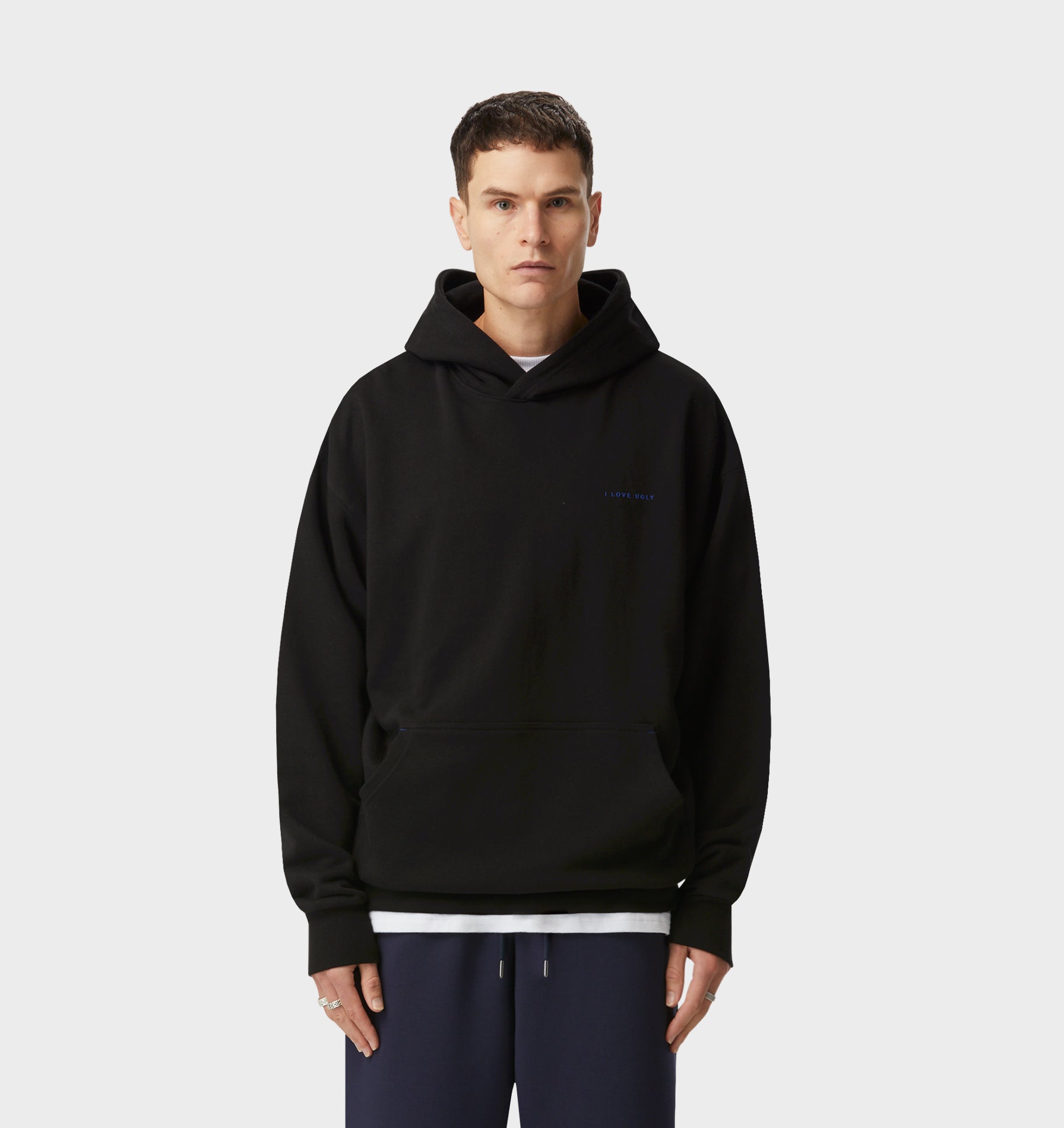 Contrast Logo Box Hood 2.0 - Black/Cobalt