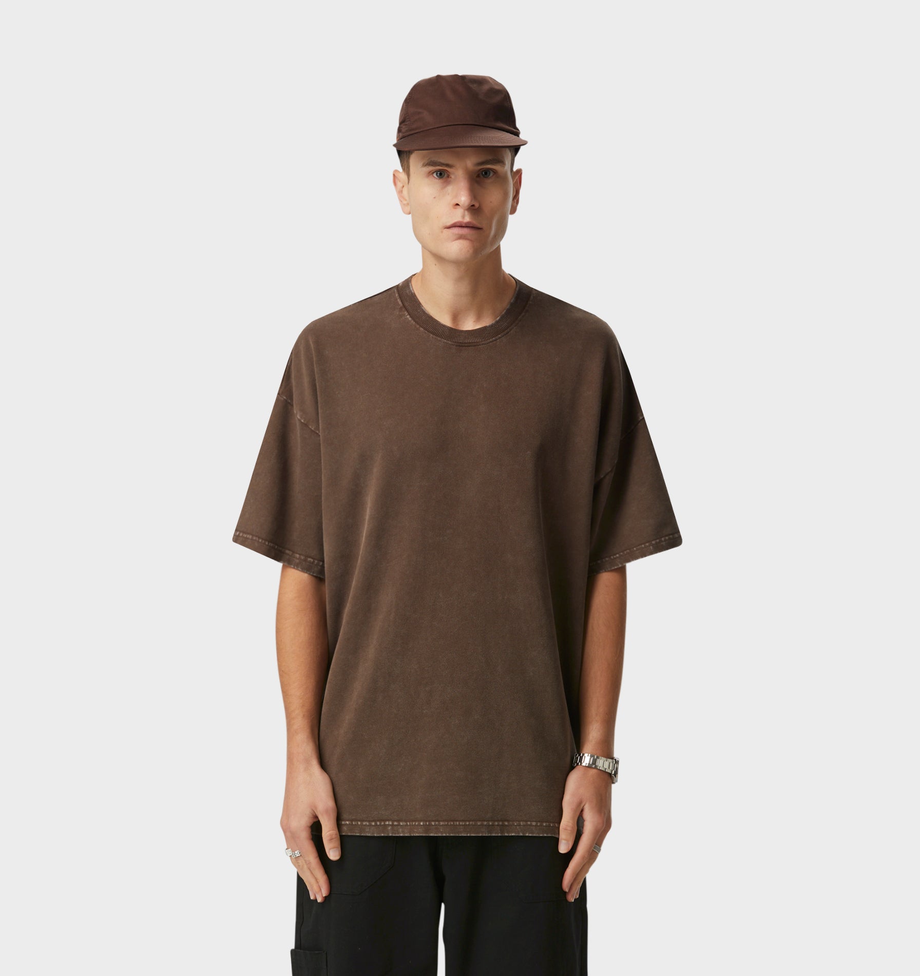 Heavy Box Tee - Aged Espresso