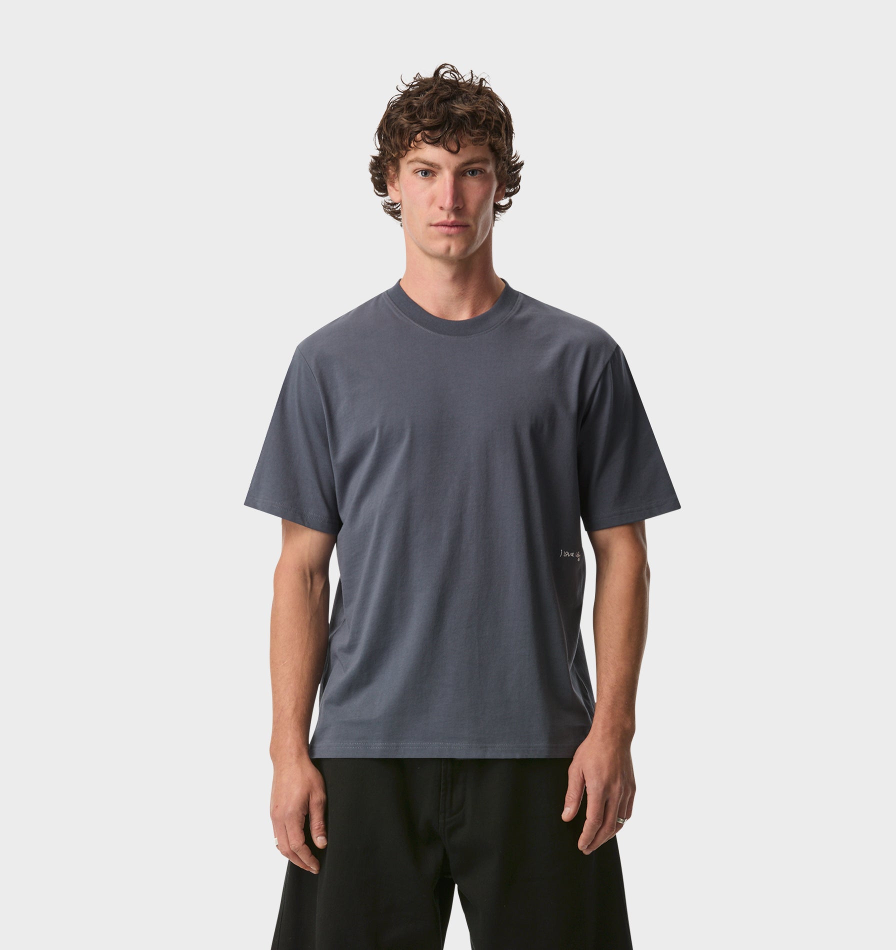 Hand Drawn Uniform Tee - Indigo