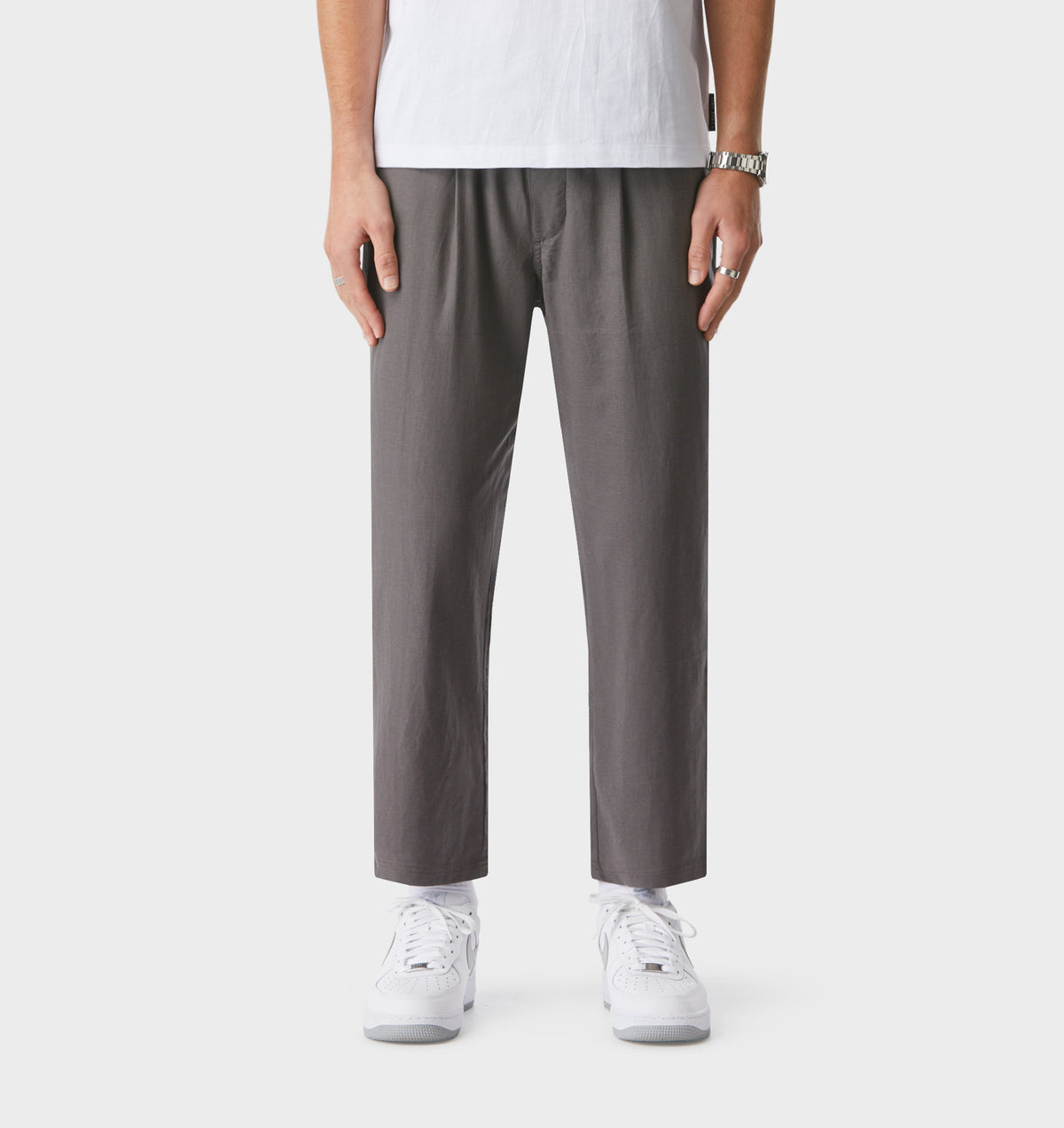 Linen Fitch Pant - Mushroom