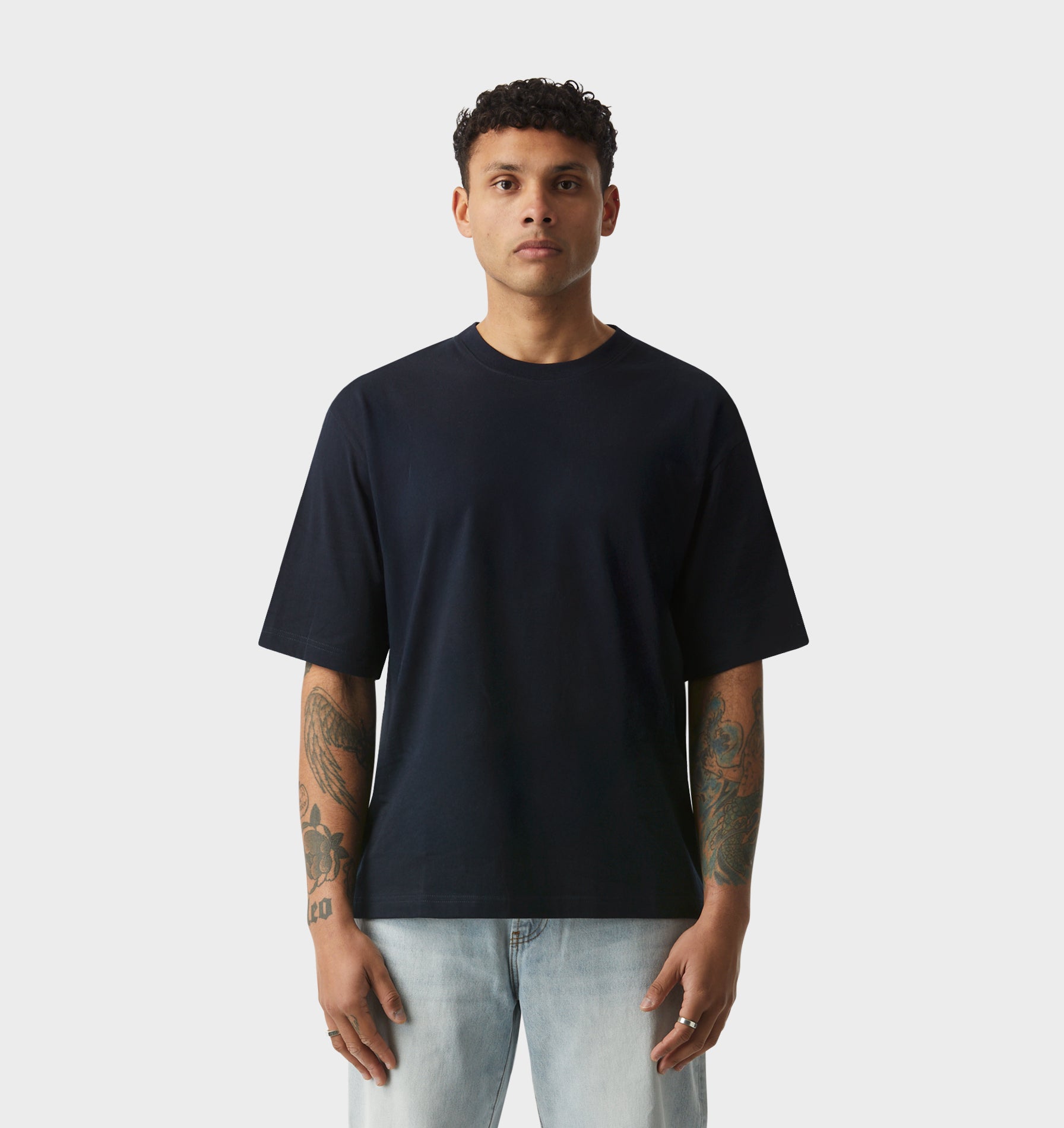 Isaac Cotton Tee - Midnight Navy
