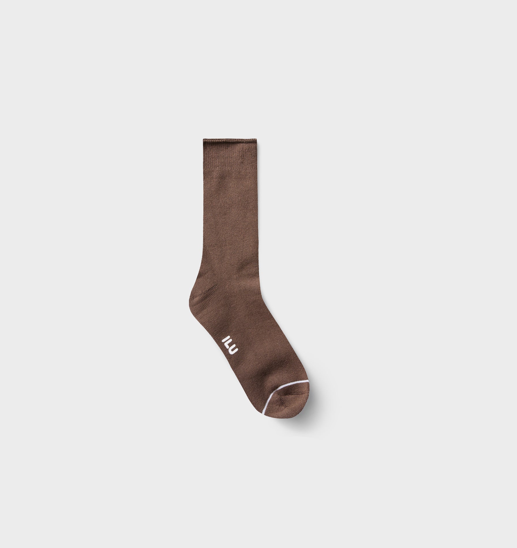 Raw Hem Sock - Fossil Brown